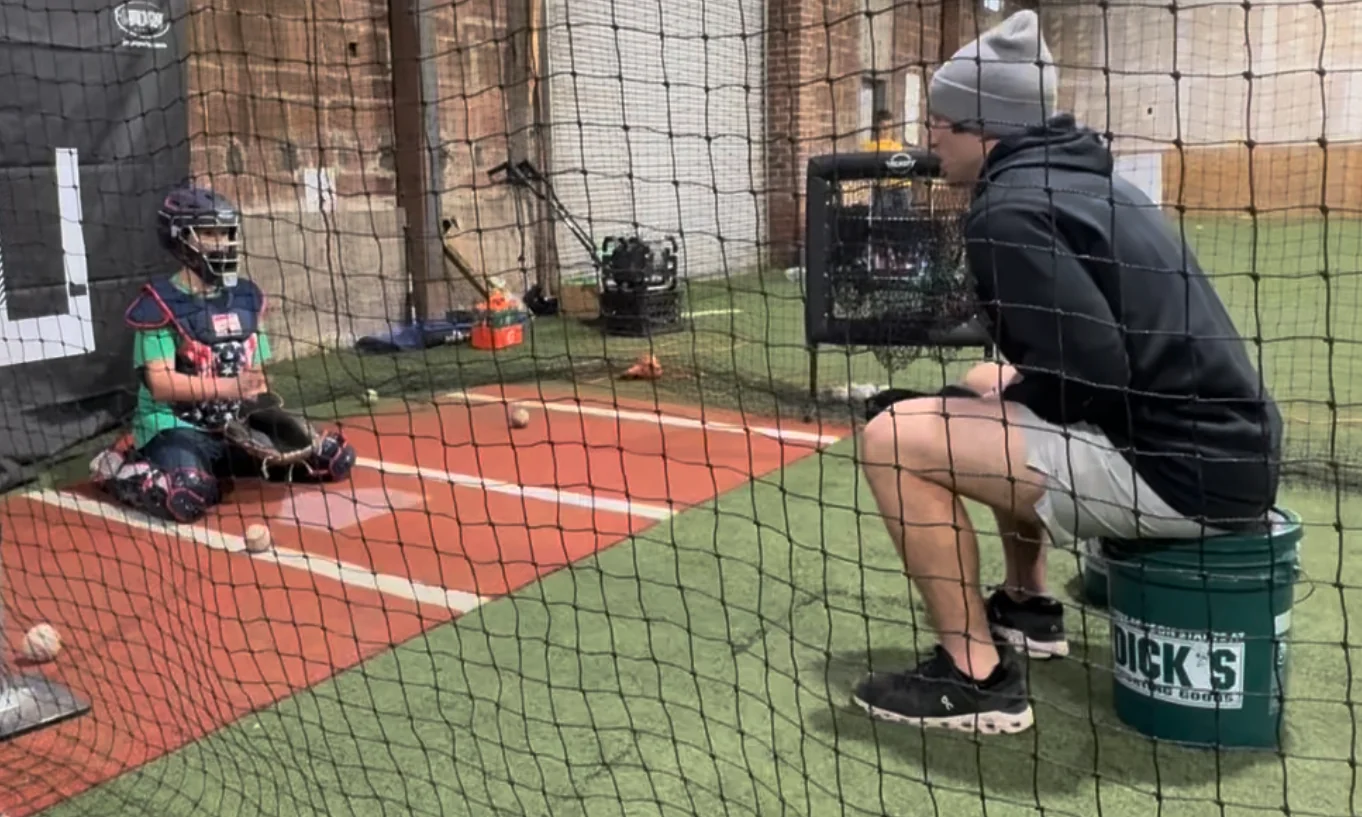 Catcher blocking practice